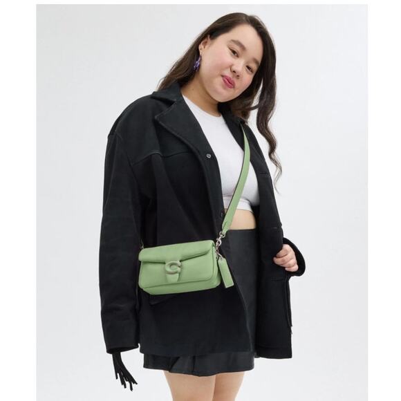 Coach Pillow Tabby Shoulder Bag 20 Leather In Silver/Pale Pistachio NWT CR703 - Picture 13 of 13